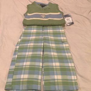 Adorable golf vest and pants. NWT